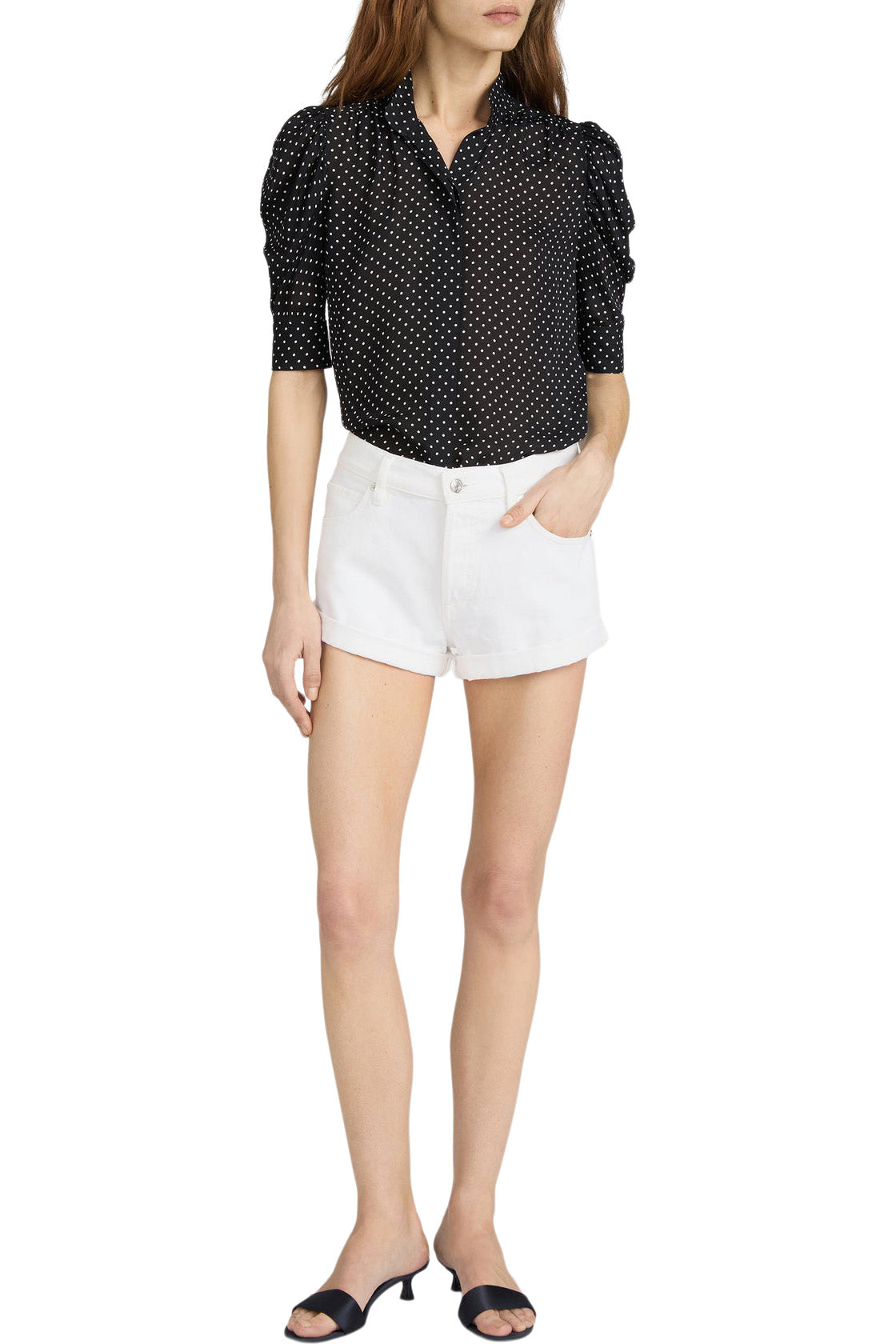Frame Denim Gillian Top in Black Multi