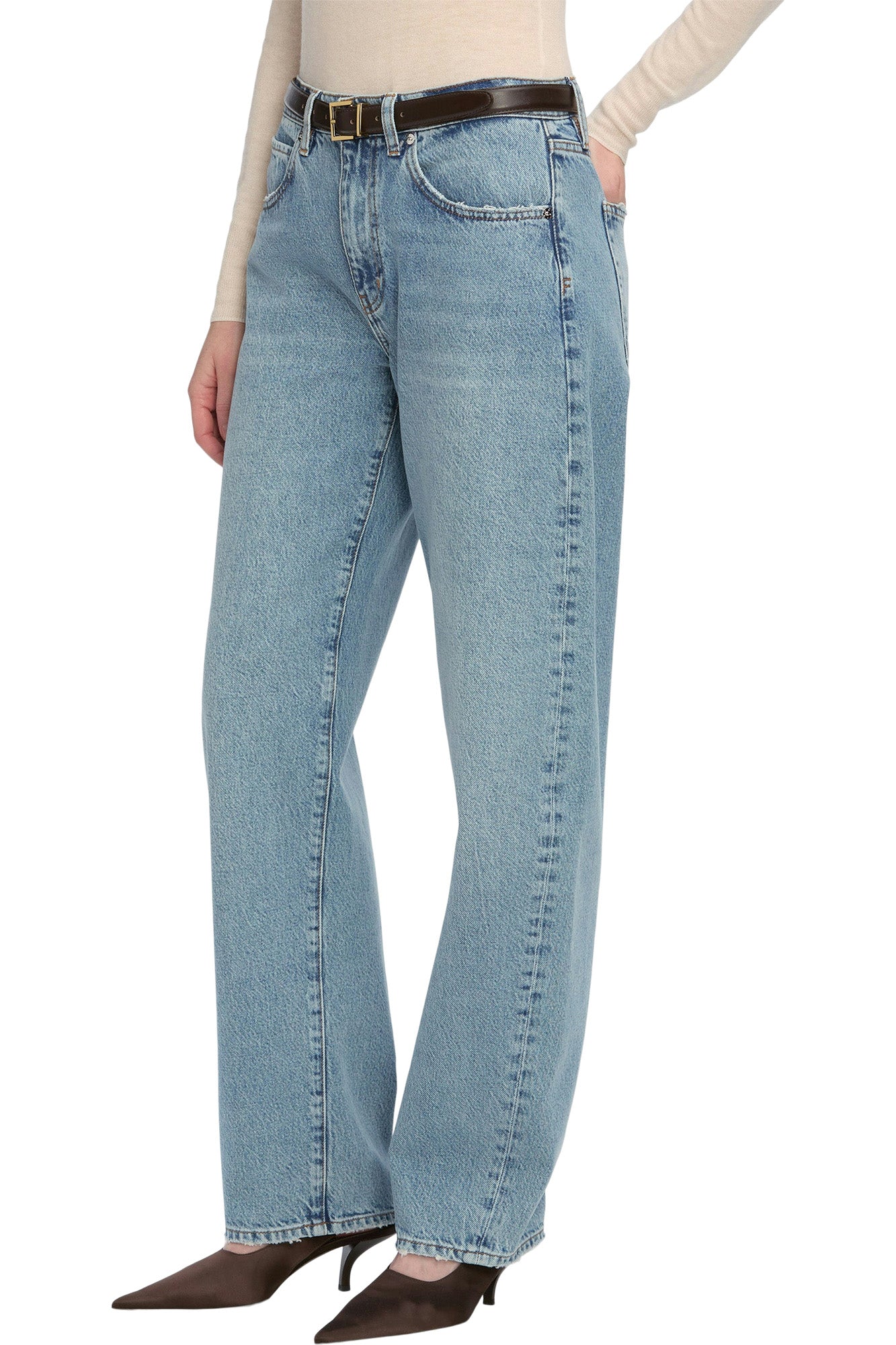 Frame Denim Low Slung Barrel
 in Dollhouse