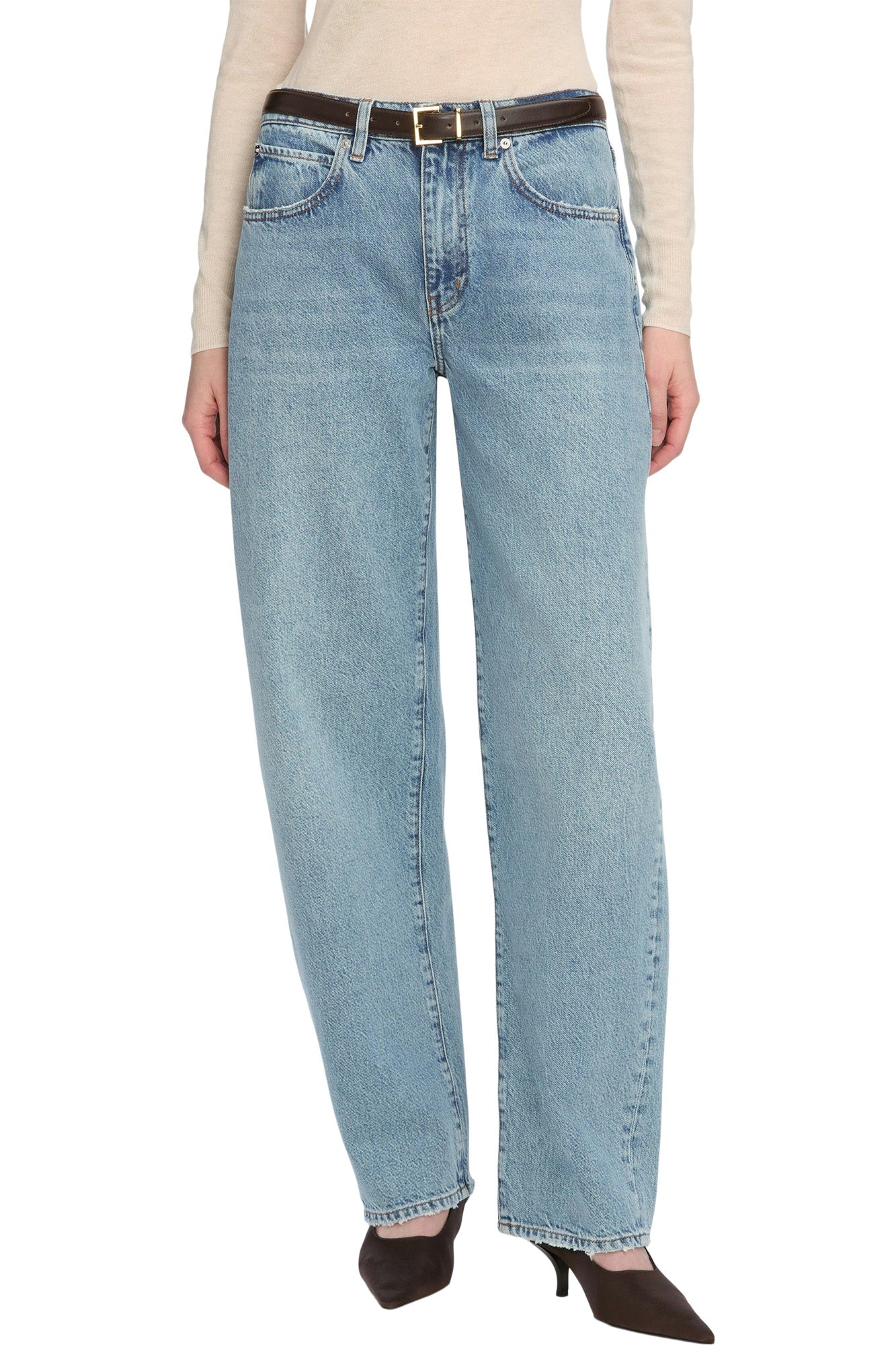 Frame Denim Low Slung Barrel
 in Dollhouse