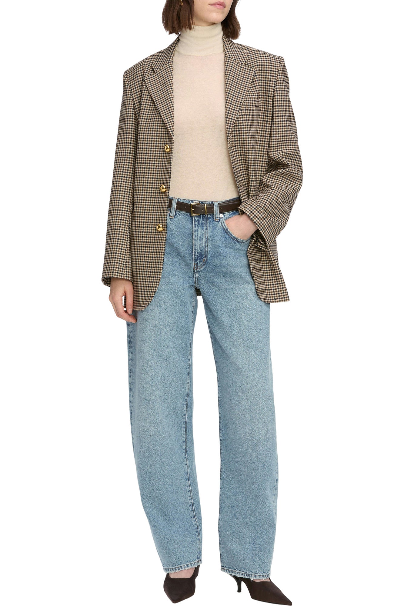 Frame Denim Low Slung Barrel
 in Dollhouse