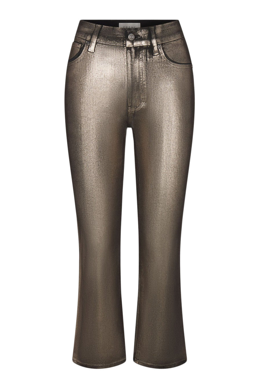 Frame Denim Reboot Crop in Champagne Coated