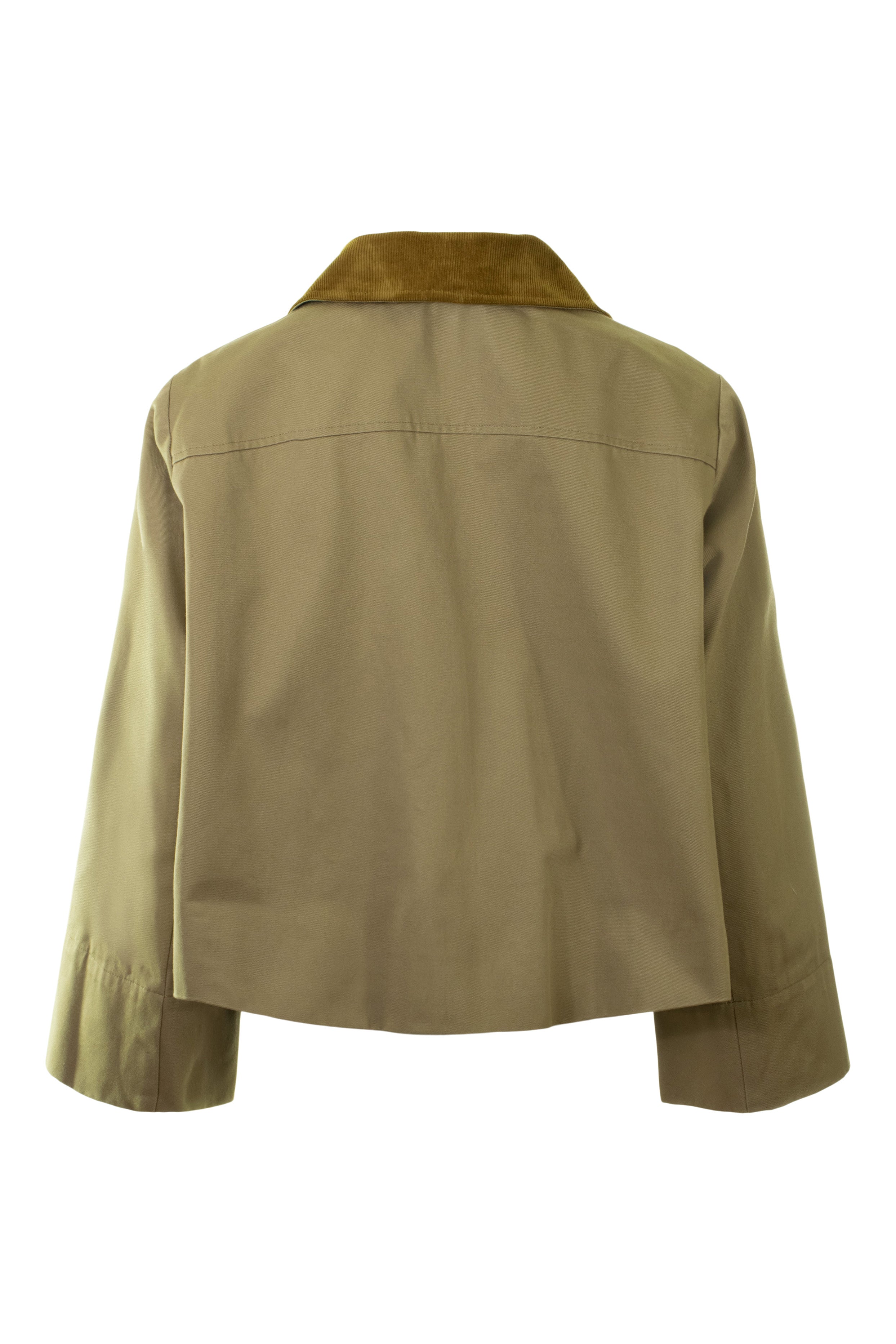 Frame Denim Small Trench Coat in Khaki