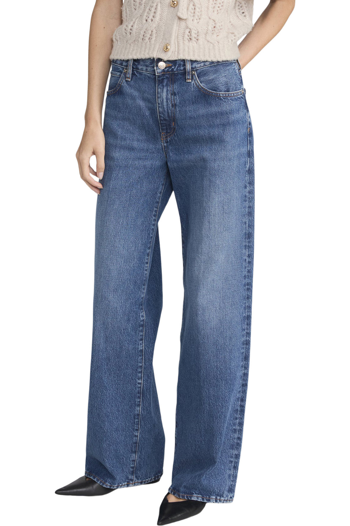 Frame Denim Stroll Jeans in Partridge