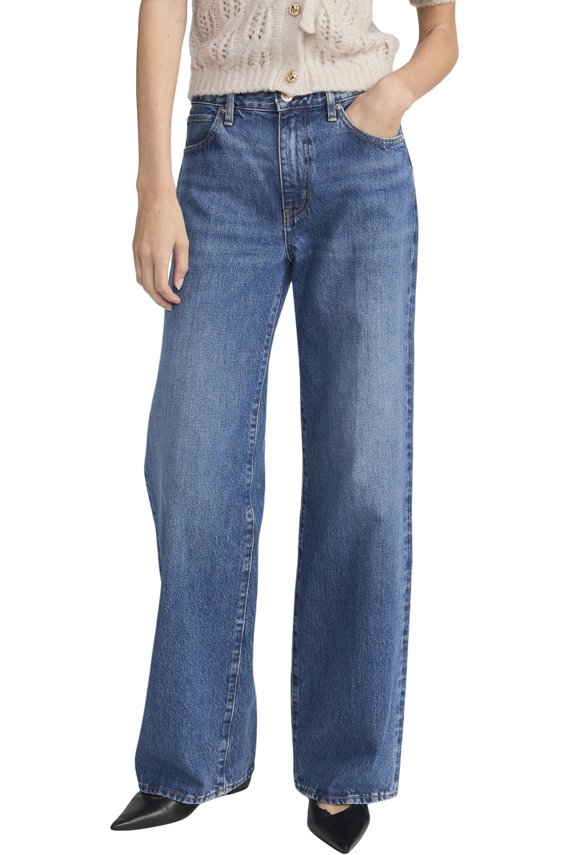 Frame Denim Stroll Jeans in Partridge