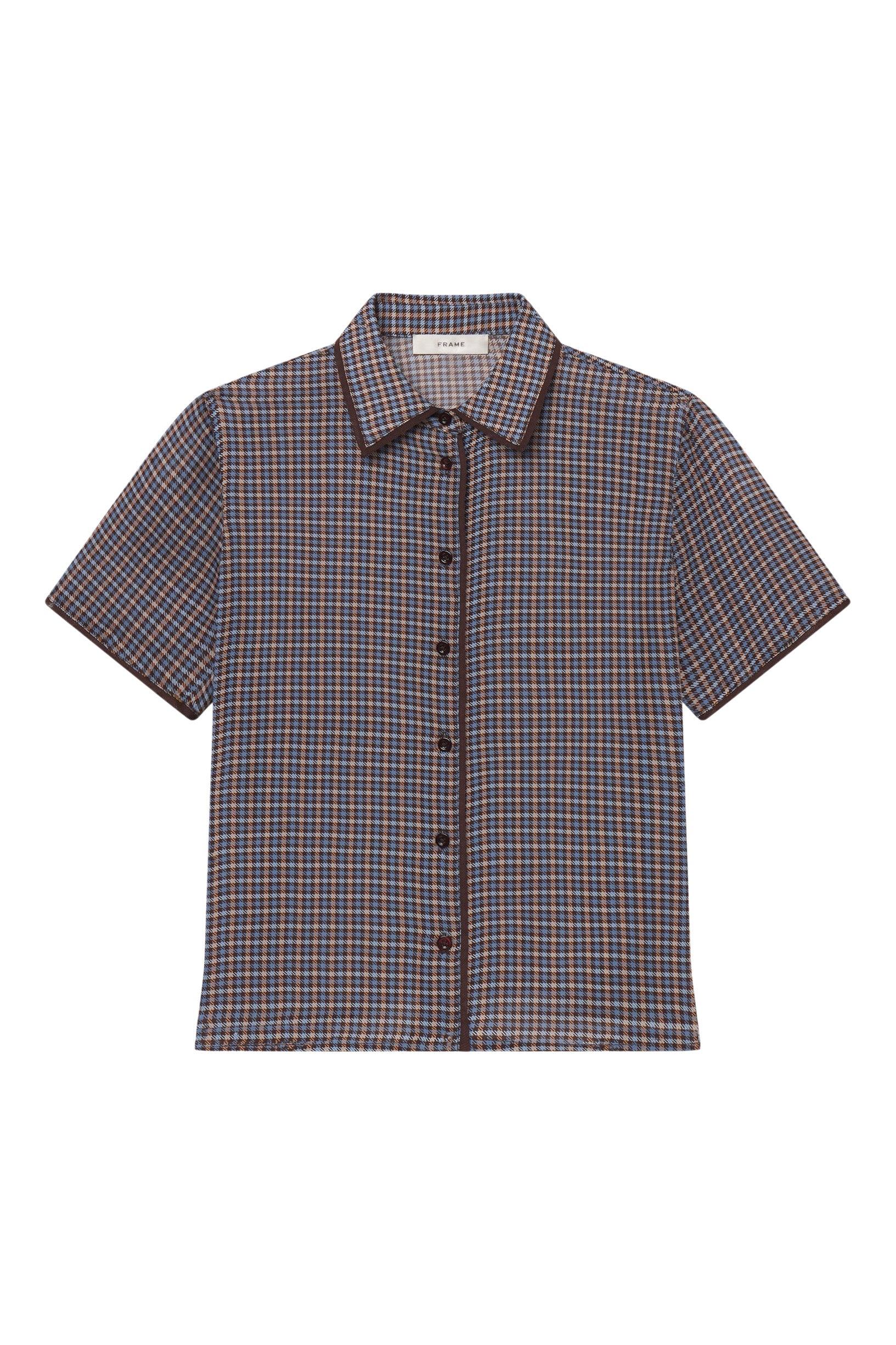 Frame Denim The Essential Top in Chestnut Multi Plaid