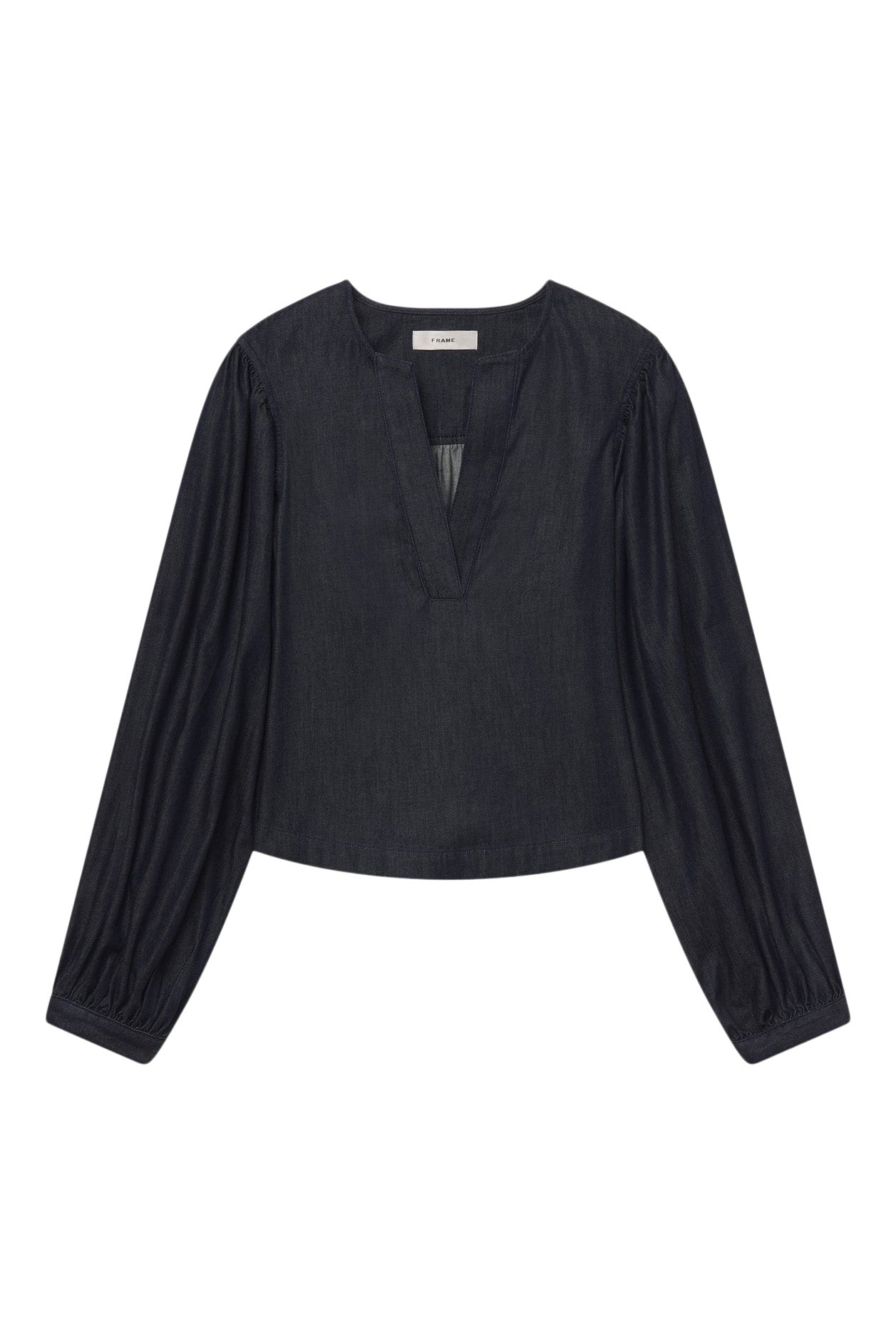 Frame Denim The Off Duty Long Sleeve Popover in Rinse