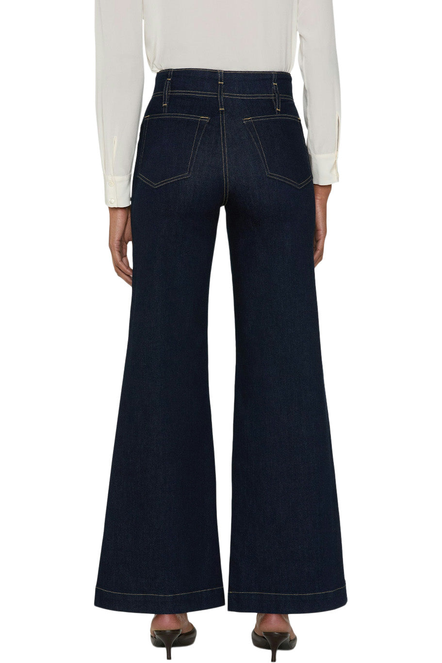 Frame Denim The Seamed Wide Trouser in Rinse