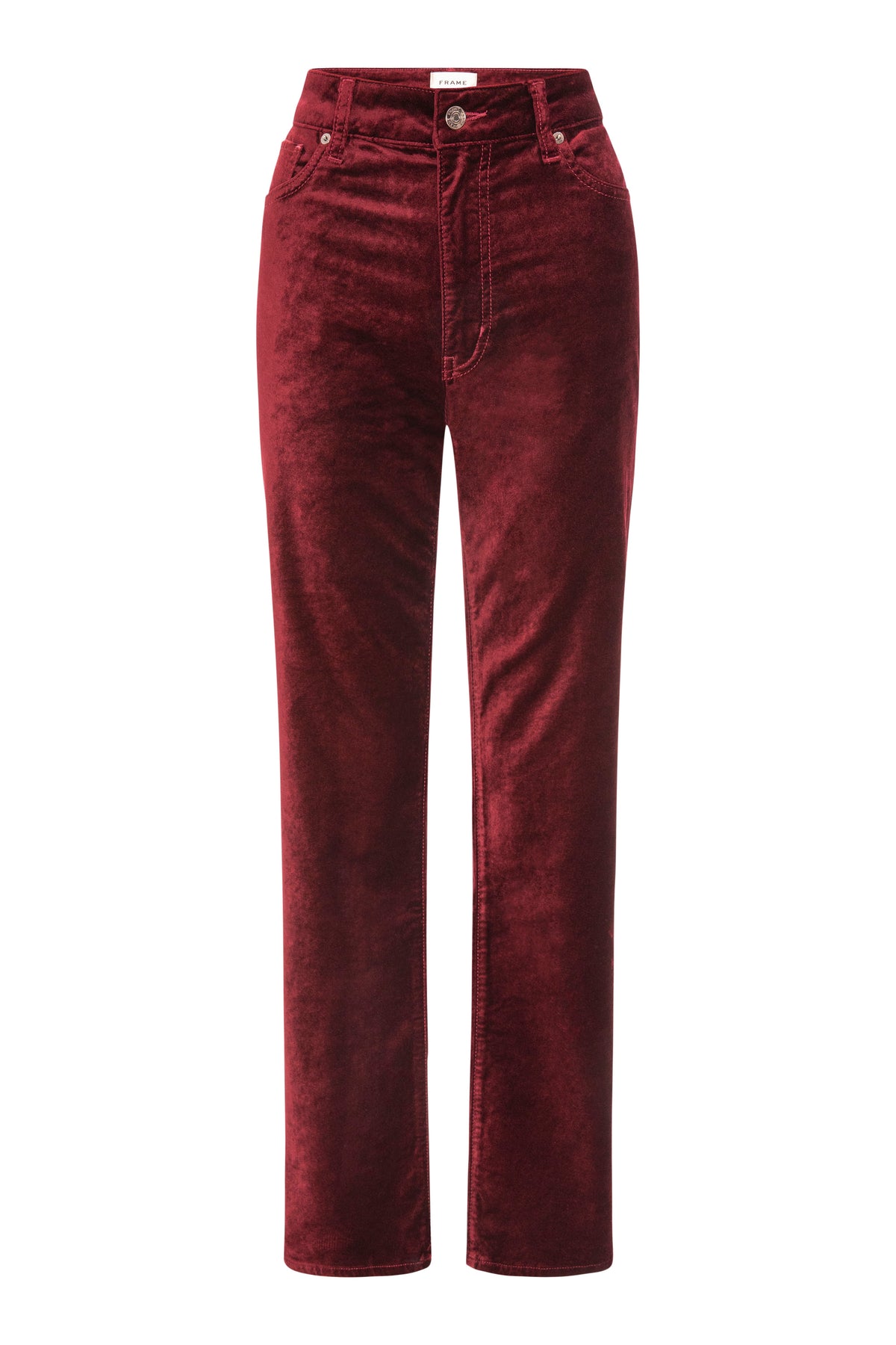 Frame Denim The Velvet Reboot in Deep Garnet