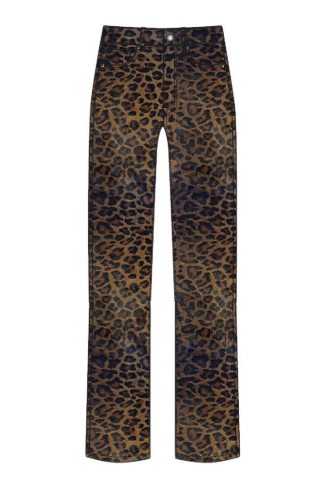 Frame Denim Le Sleek Straight in Leopard