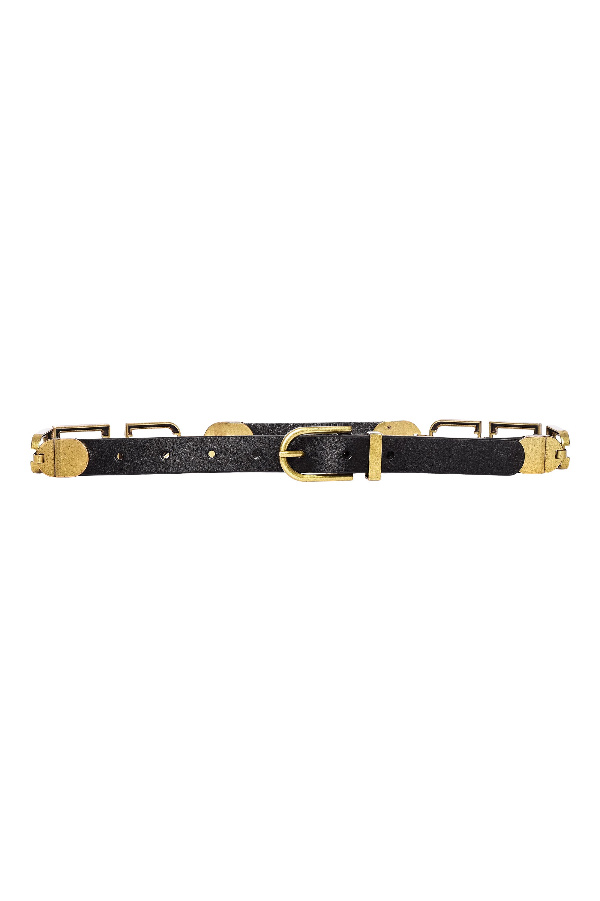 Frame Denim Art Deco Chain Belt in Black