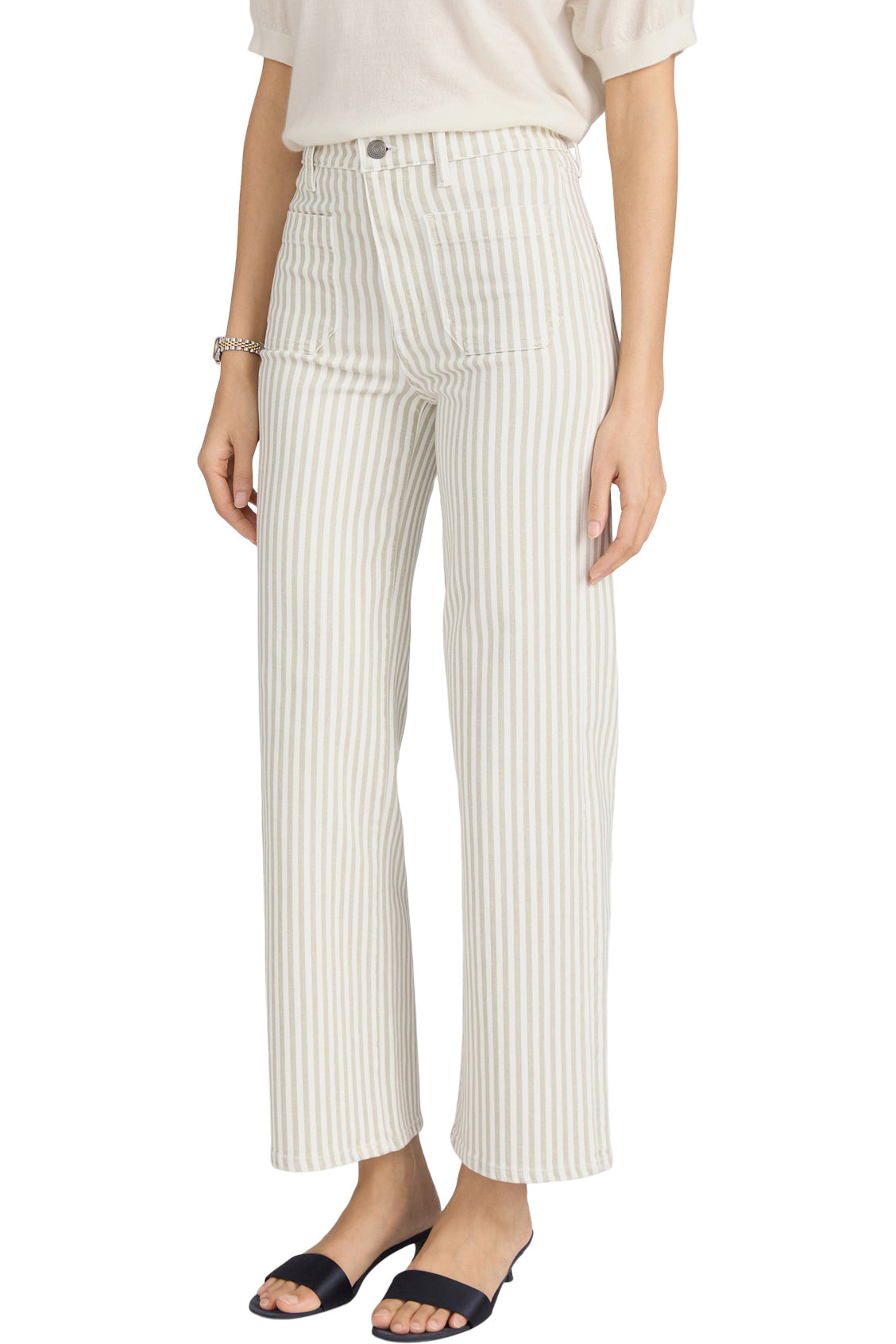 Frame Denim Anchor Pant in Flax Stripe