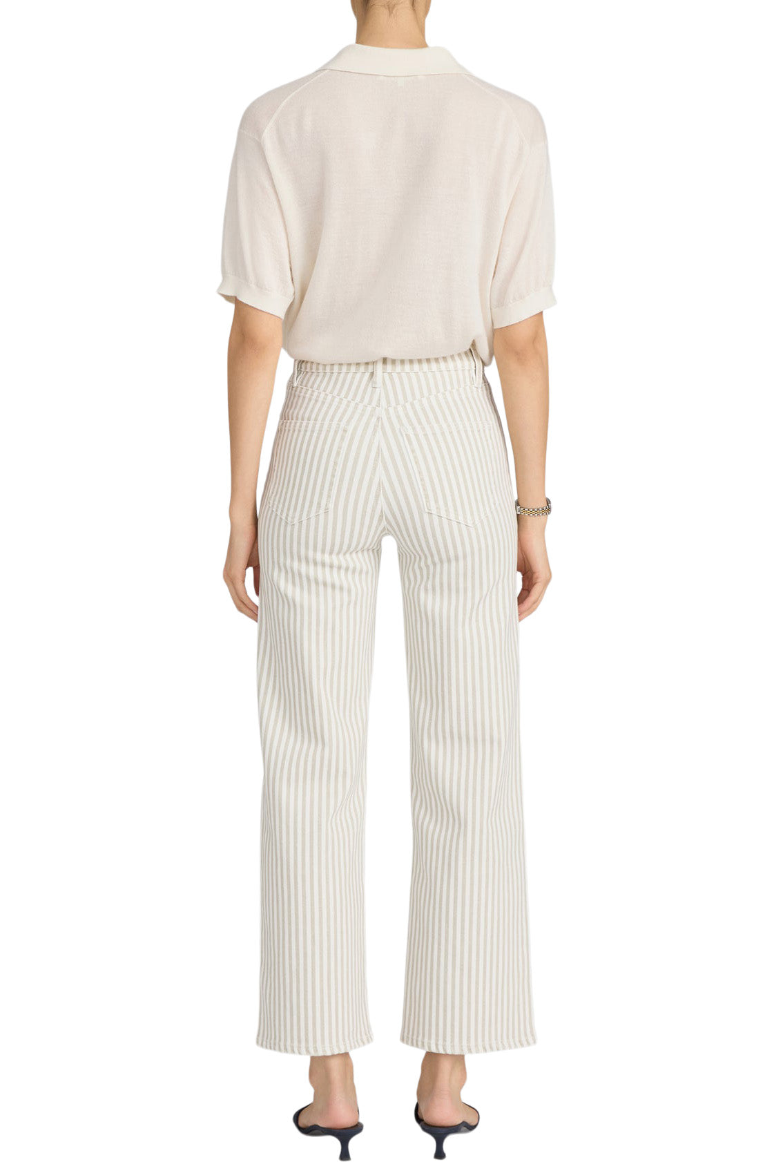 Frame Denim Anchor Pant in Flax Stripe