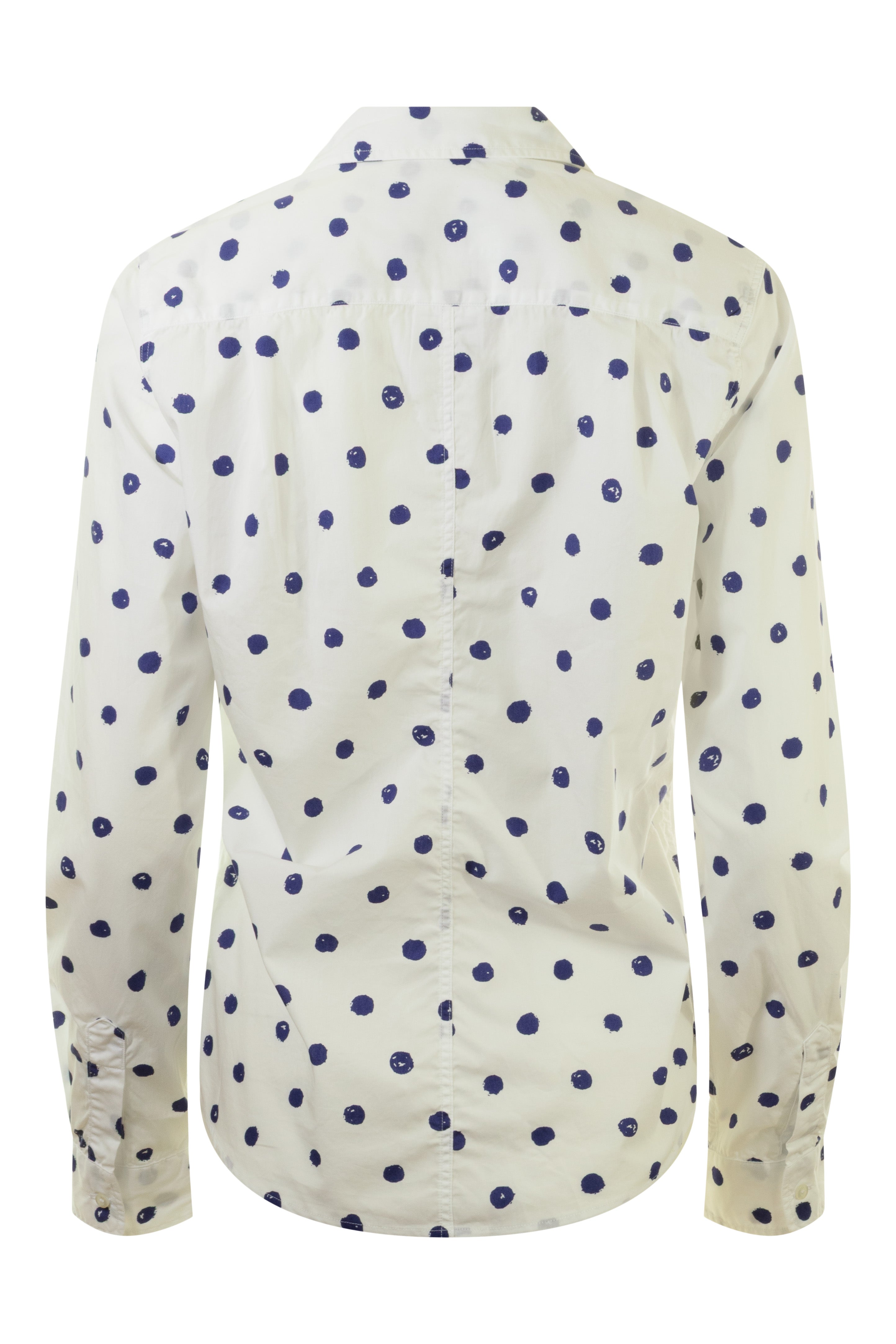 Frank & Eileen Barry Tailored Button Up Shirt in Large Blue Dots