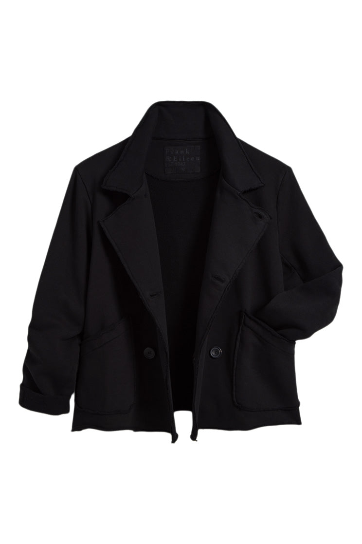 Frank & Eileen Cropped Sweatshirt Peacoat in Black