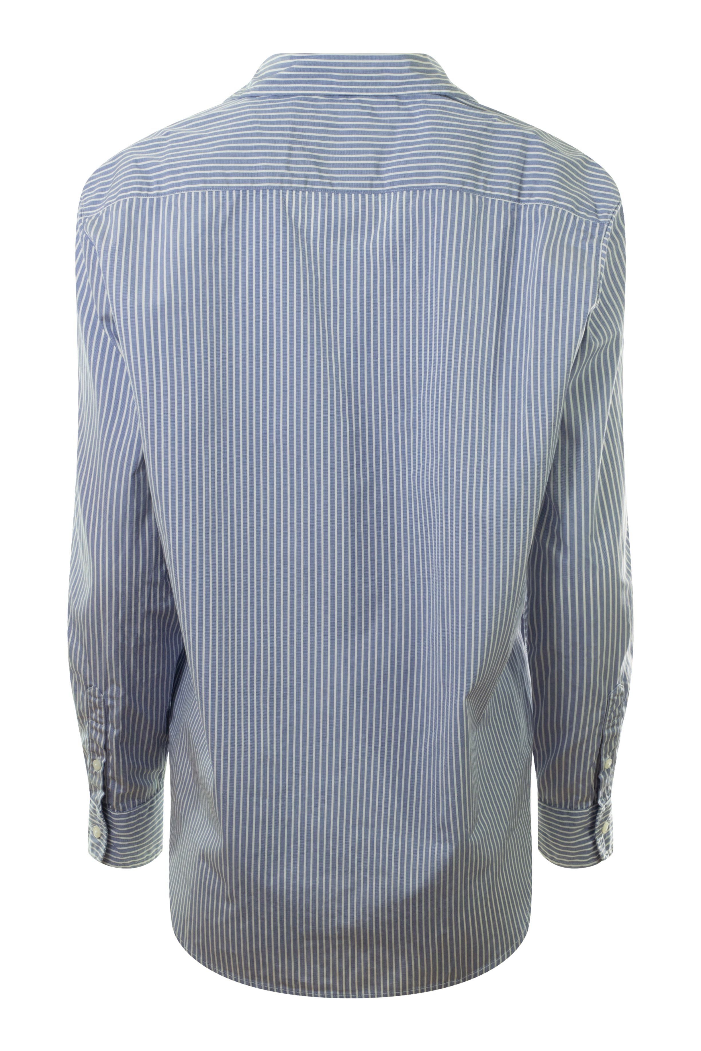 Frank & Eileen Eileen Relaxed Button-Up Shirt in Blue White Stripe