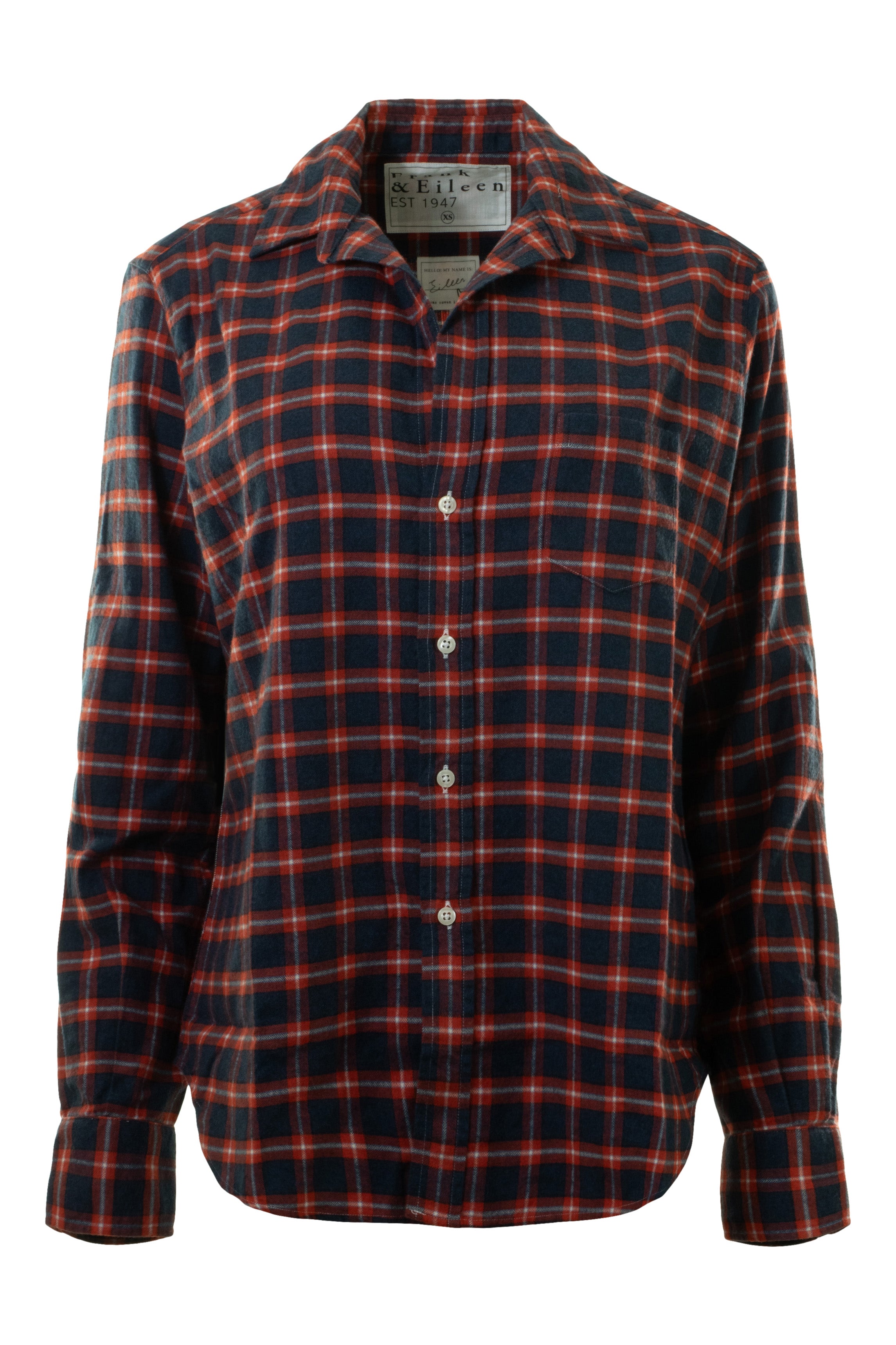 Frank & Eileen Eileen Relaxed Button-Up Shirt in Red, Blue, White Plaid
