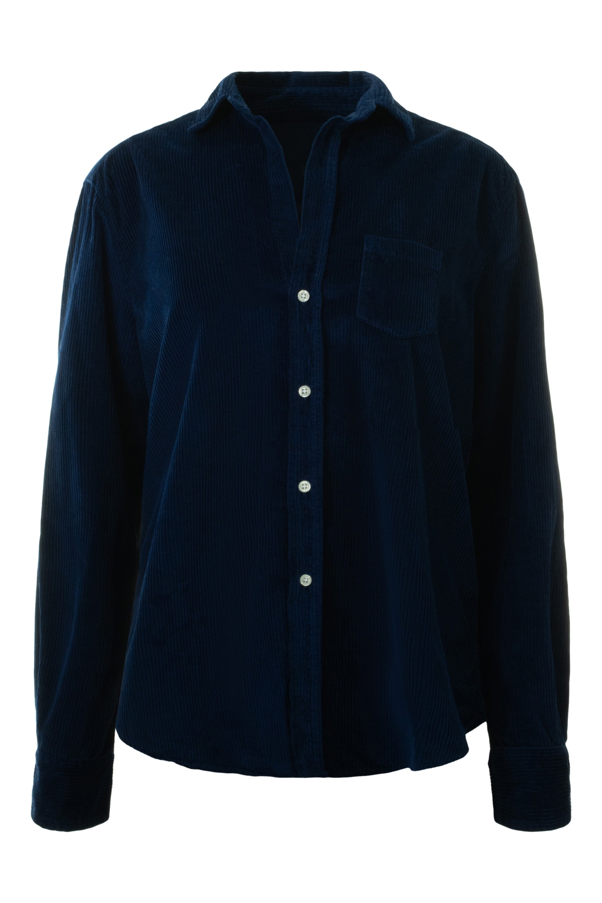 Frank & Eileen Eileen Relaxed Button-Up Shirt in Washed Navy Corduroy