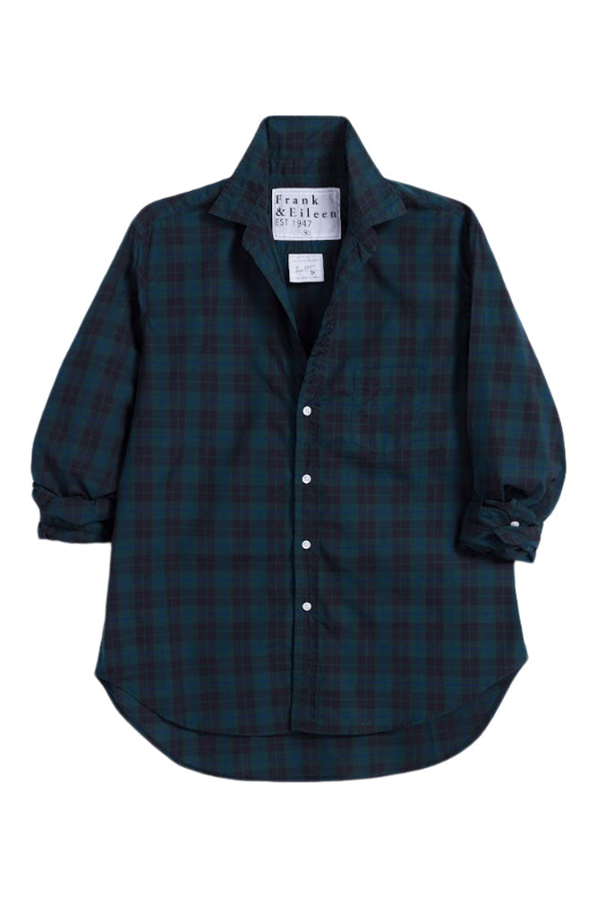 Frank & Eileen Eileen Relaxed Button Up in Green Black Blue Plaid