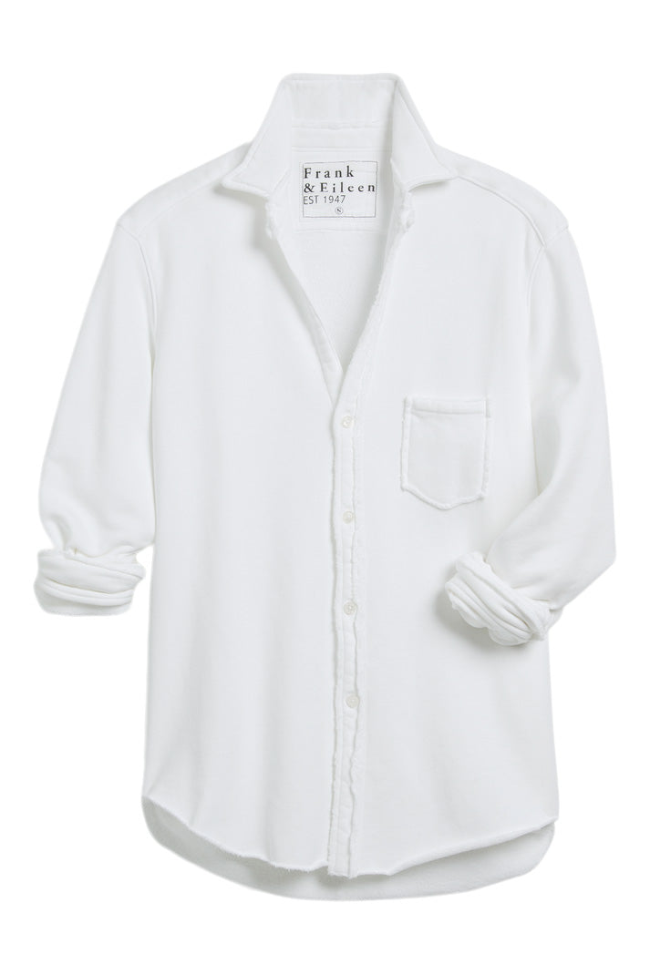 Frank & Eileen Eileen Sweatshirt Button-Up in White