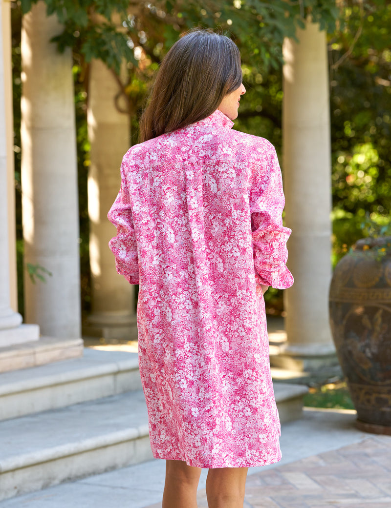 Frank & Eileen Hunter Step-Hem Dress in Pink Floral