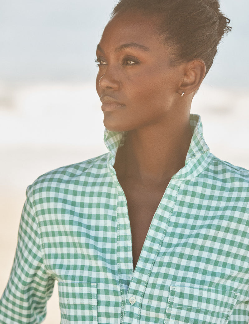 Frank & Eileen Ireland Utility Dress in Green Check