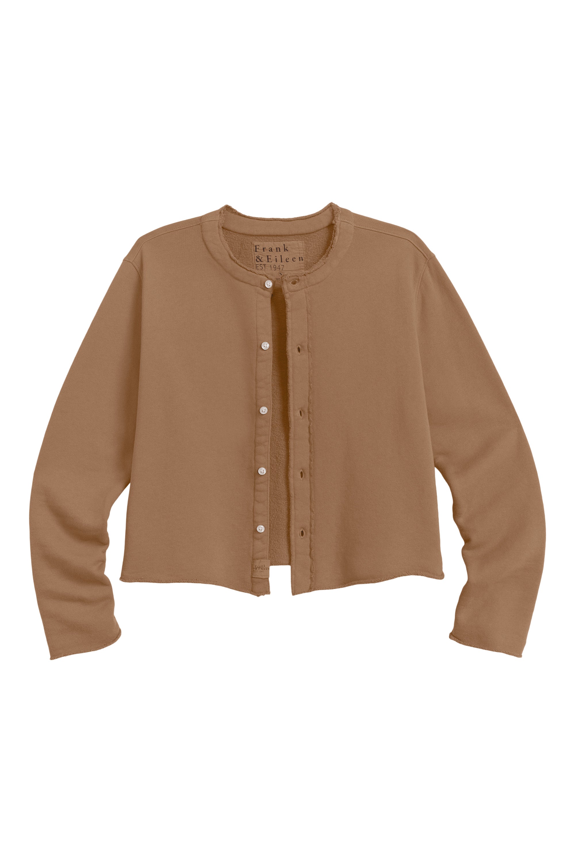Frank & Eileen Jackie Sweatshirt Cardigan in Chai