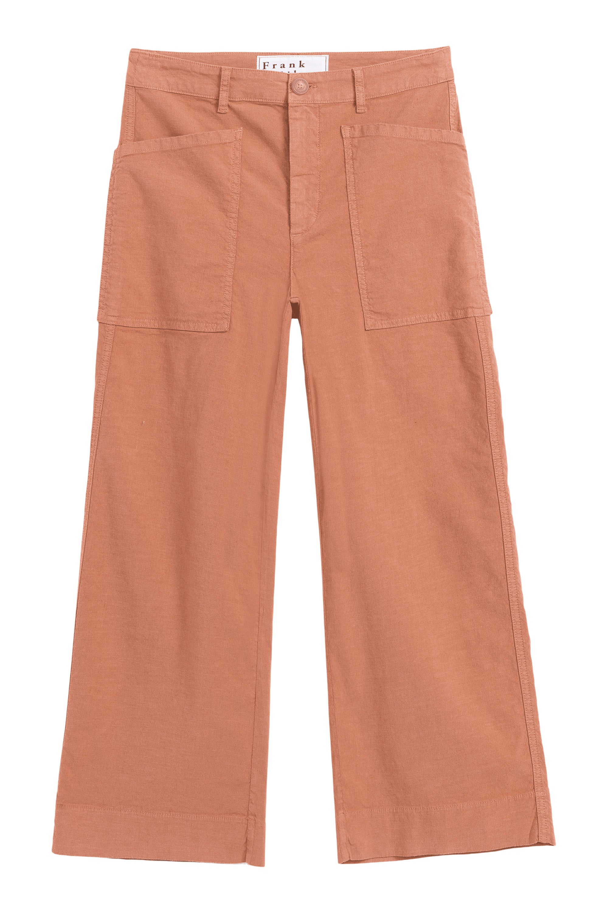 Frank & Eileen Limerick Cropped Wide-Leg Carpenter Pant in Canyon