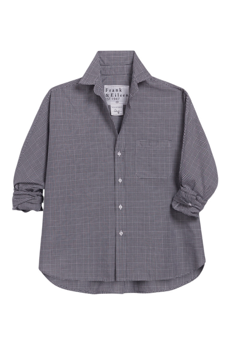 Frank & Eileen Oona Continuous Button Up in Black White Plaid