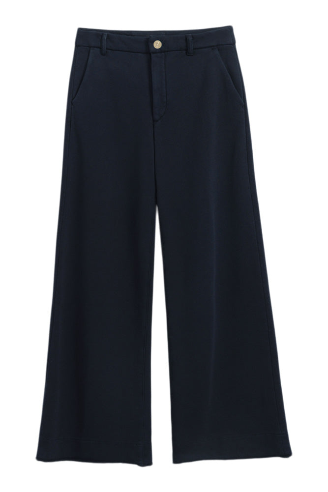 Frank & Eileen Riley Wide-Leg Trouser Sweatpant in British Royal Navy