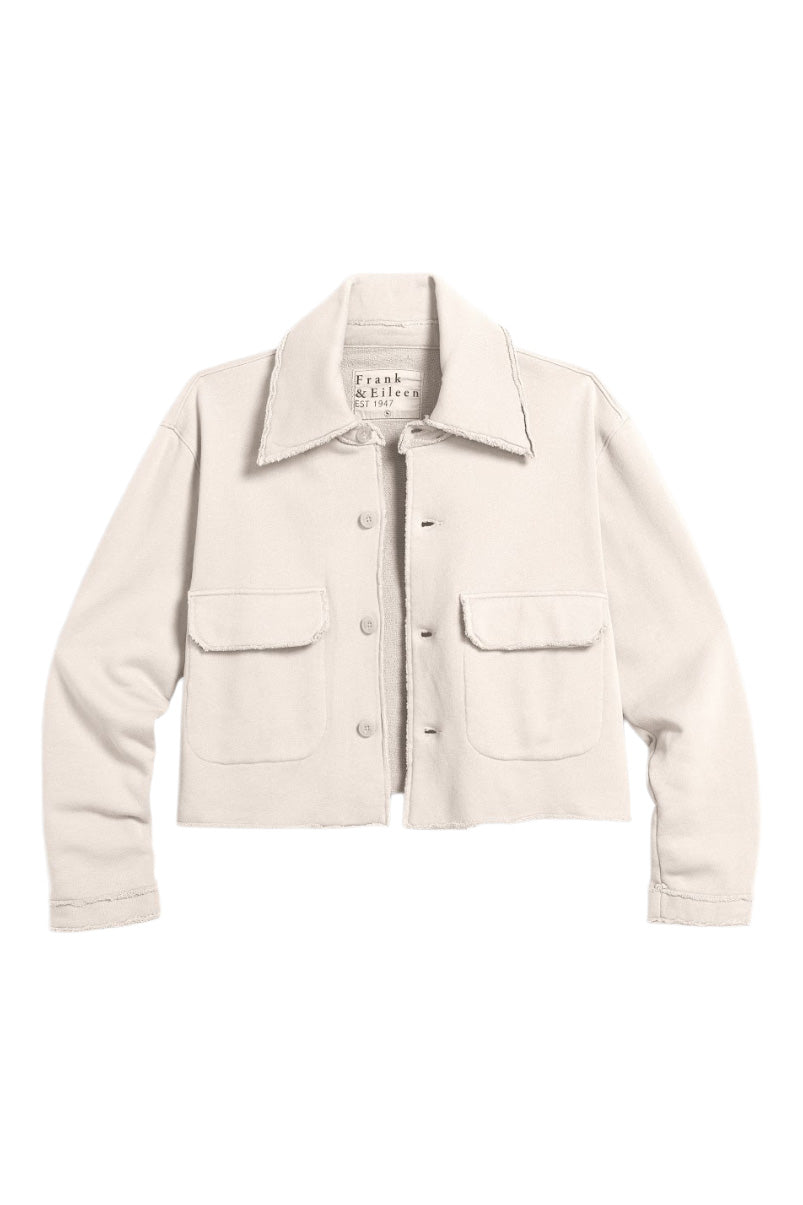 Frank & Eileen Rowan Button Up Jacket in Vintage White