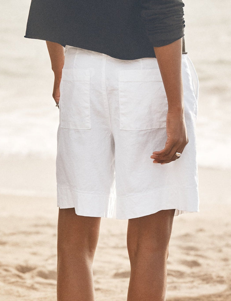 Frank & Eileen Waterford 7.5" 
Golf Short in White Linen