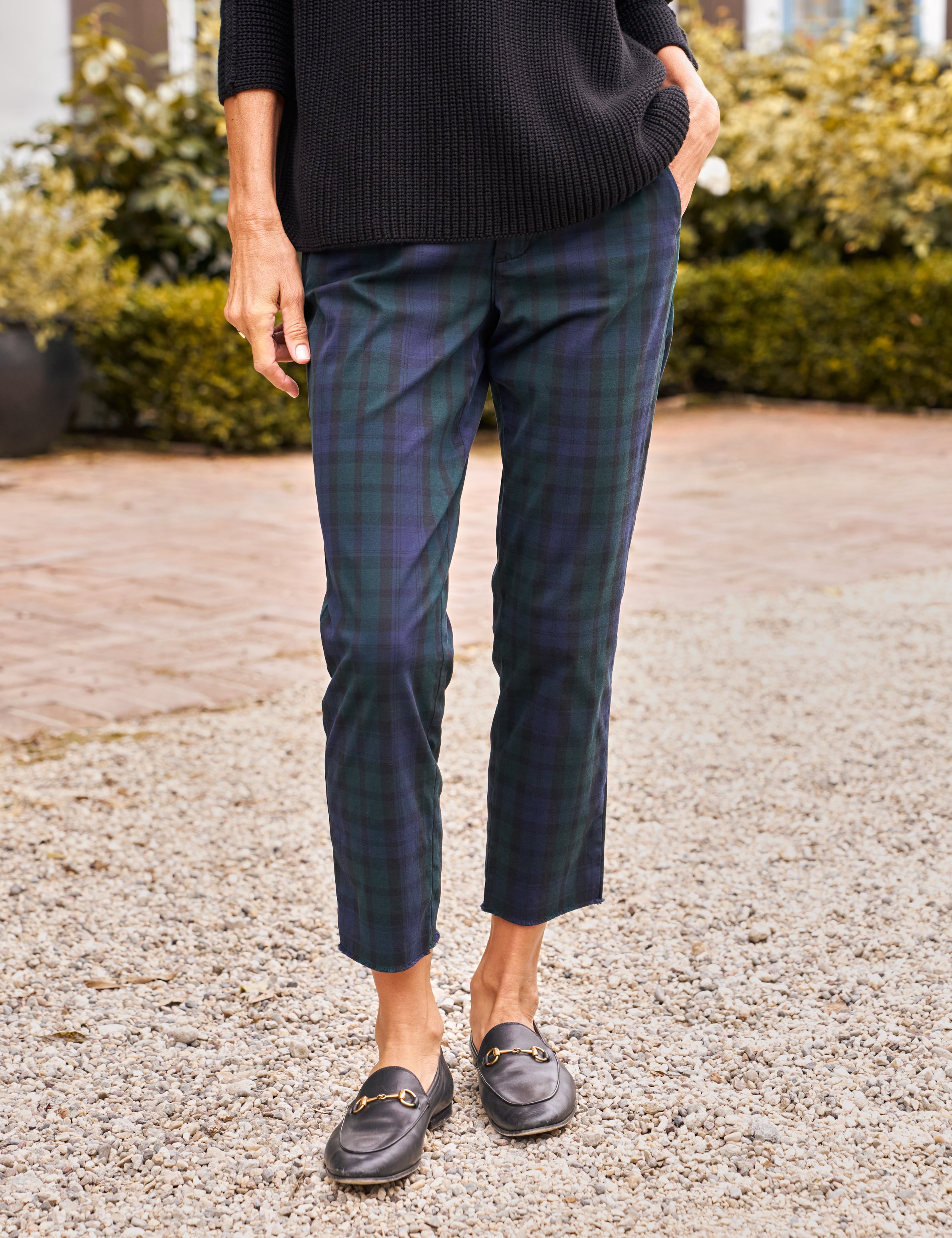 Frank & Eileen Wicklow Italian Chino in Black Watch Plaid