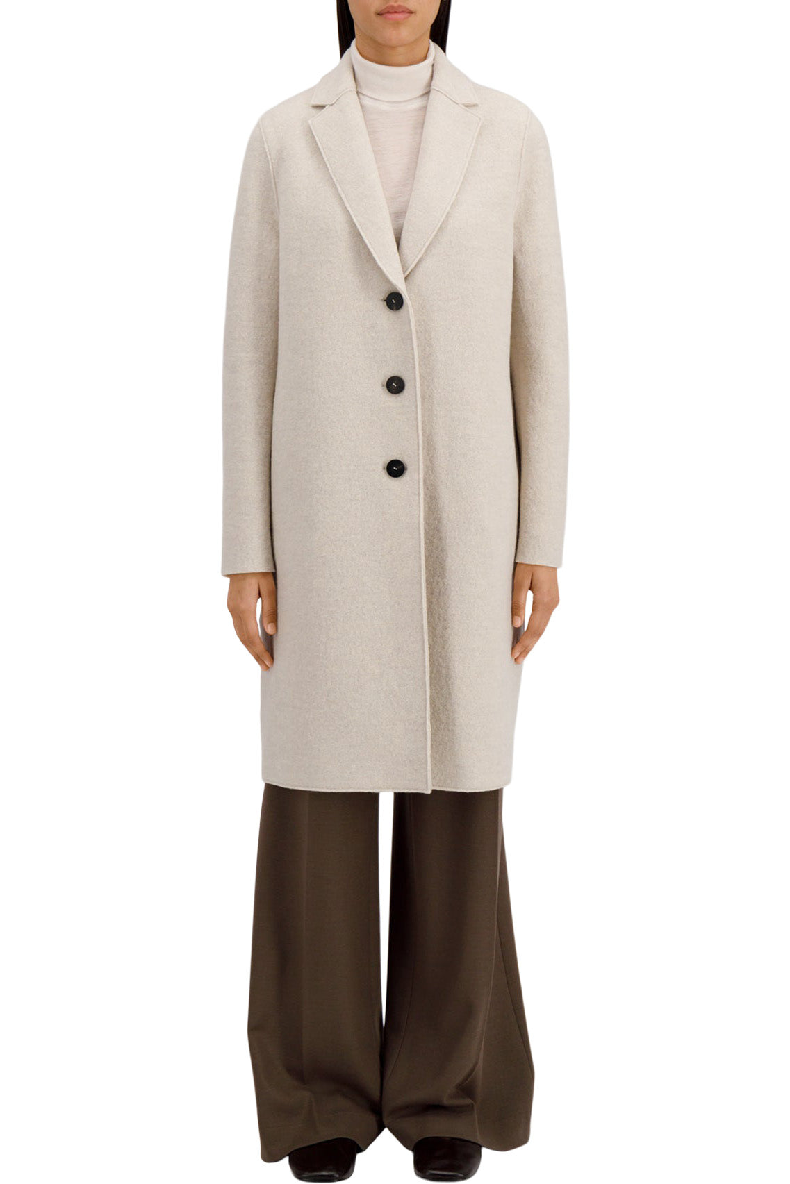 Harris Wharf London Boiled Wool Overcoat