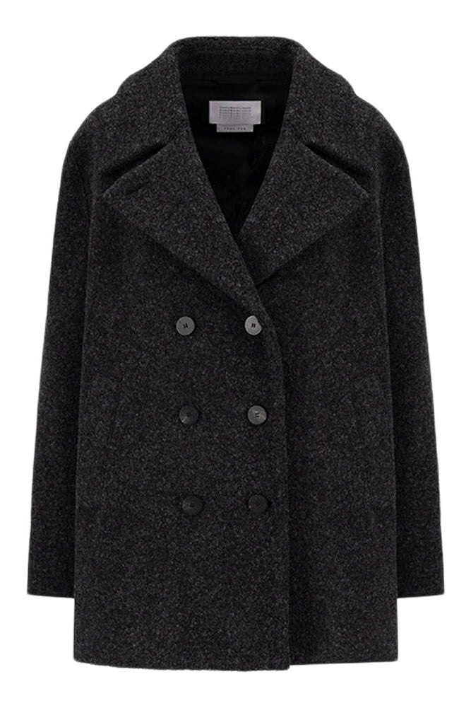 Harris Wharf London Boucle Sailor Jacket in Anthracite