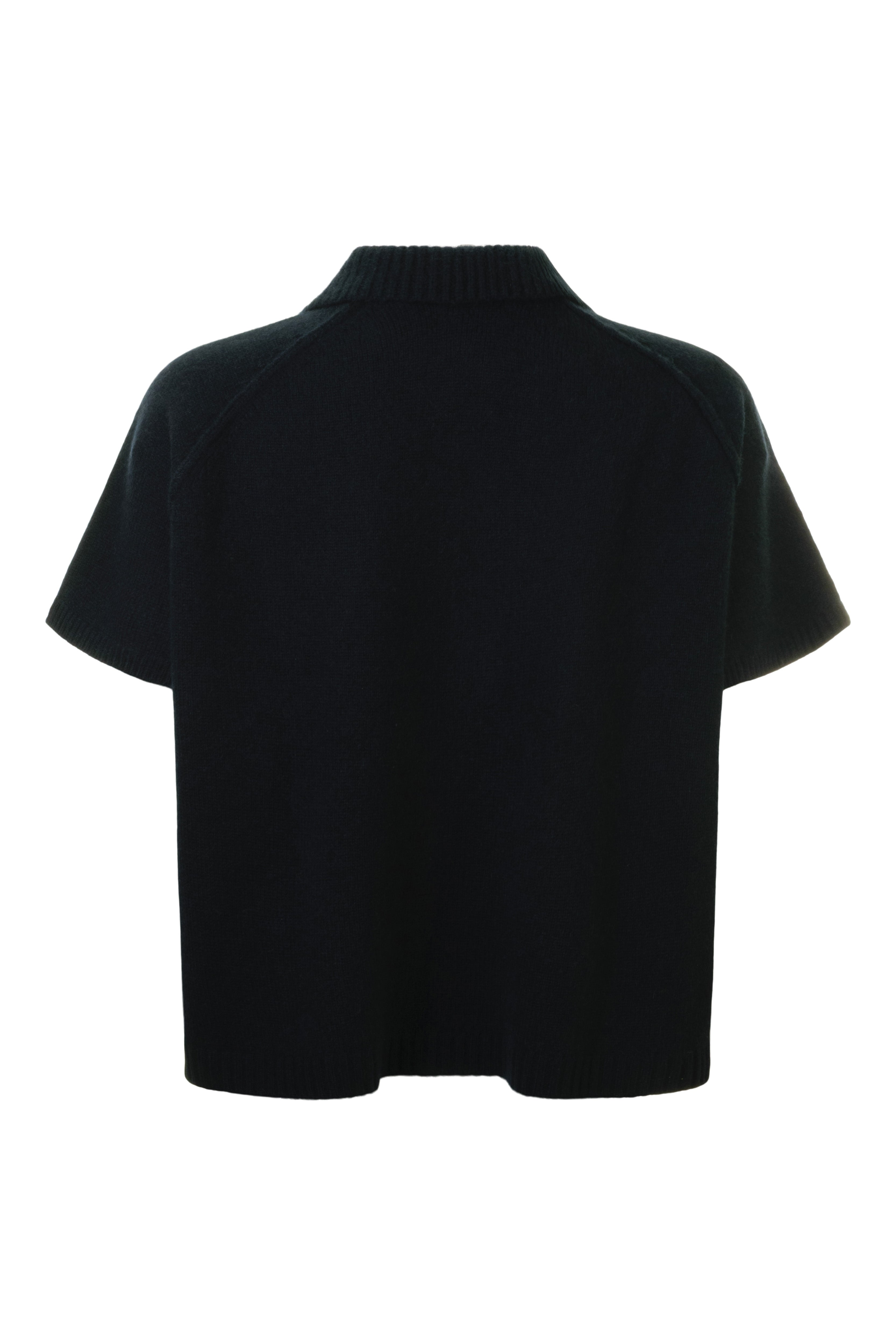 Kujten Aenor 
Cashmere Polo Sweater in Marine Fonce