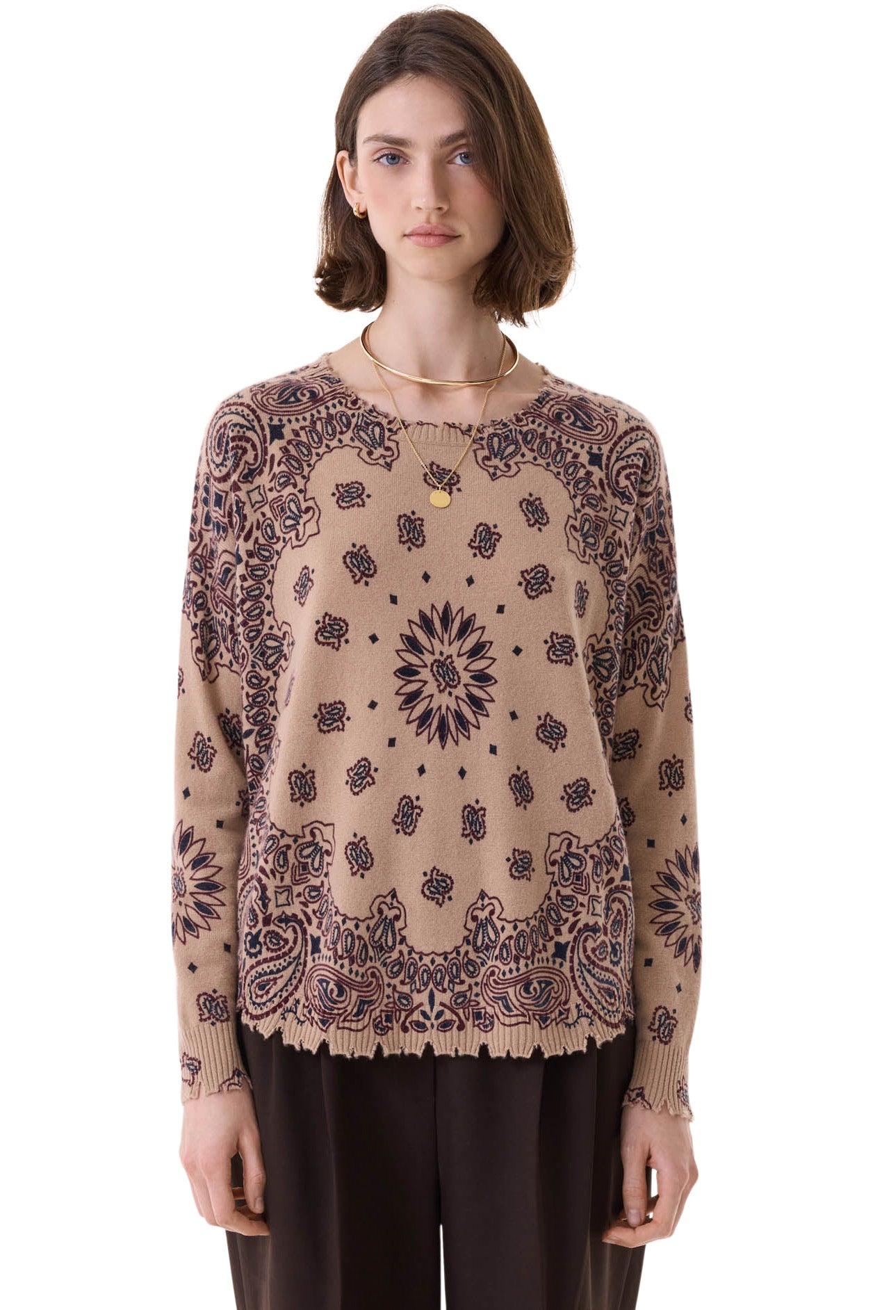 Kujten Mela Bandana Crewneck Sweater