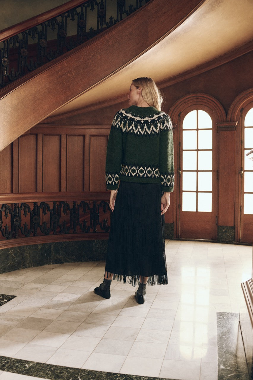The Great The Arctic Fairisle Pullover in Winter Pine