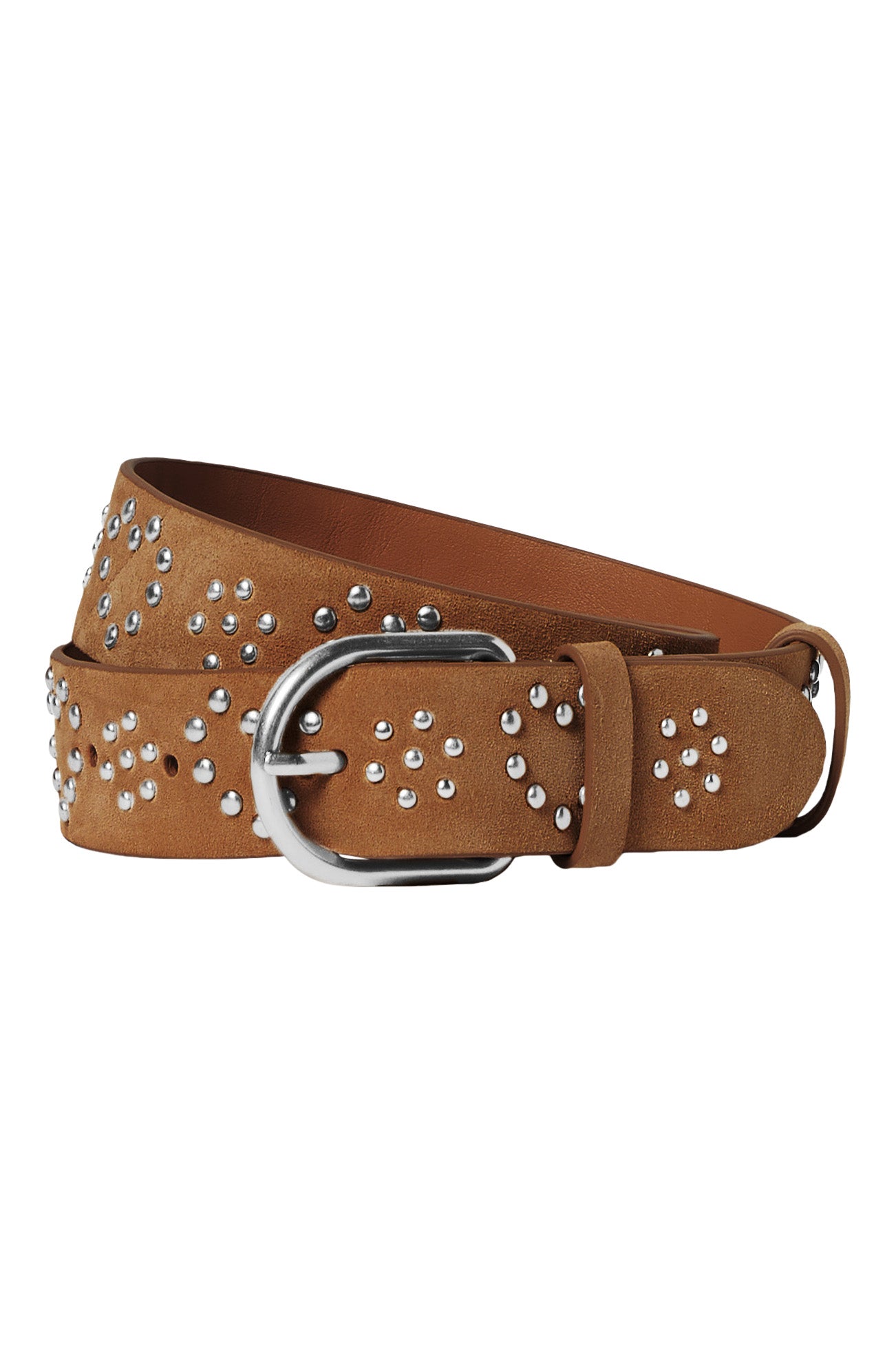 Loeffler Randall Beckett Studded Belt in Cacao - Silver