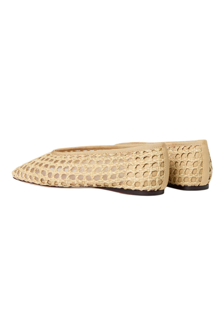 Loeffler Randall Emery Crochet Ballet Flat in Natural