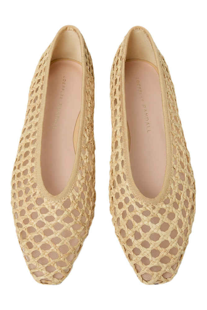 Loeffler Randall Emery Crochet Ballet Flat in Natural