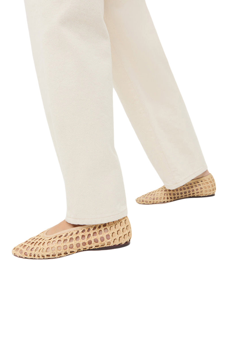 Loeffler Randall Emery Crochet Ballet Flat in Natural