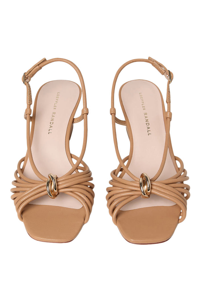 Loeffler Randall Minna Leather Heeled Sandal in Dune