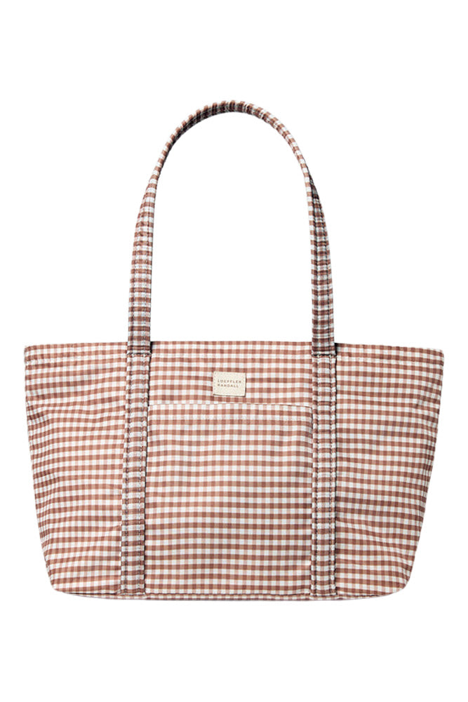 Loeffler Randall Mira Tote in Brown Gingham