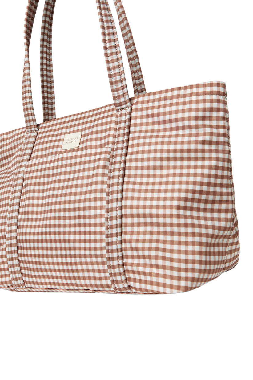 Loeffler Randall Mira Tote in Brown Gingham