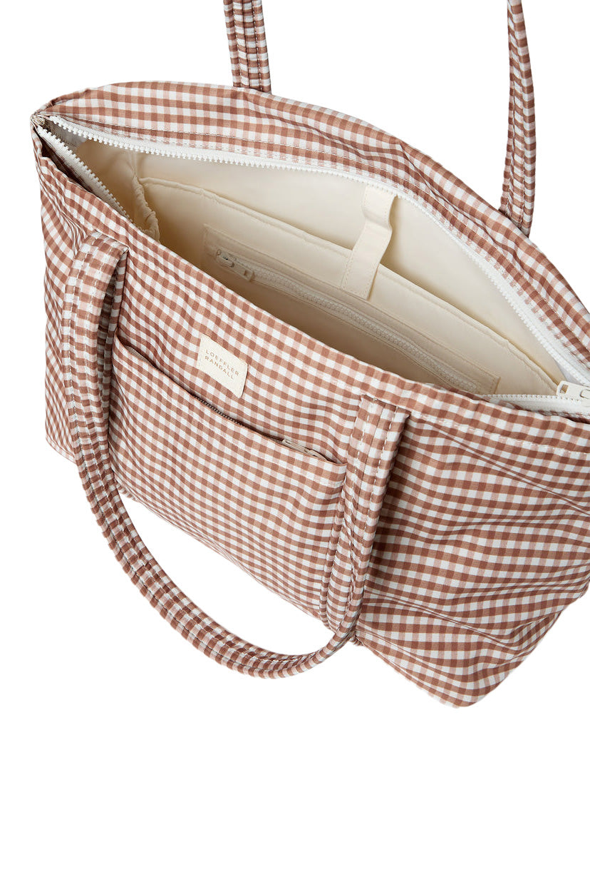 Loeffler Randall Mira Tote in Brown Gingham