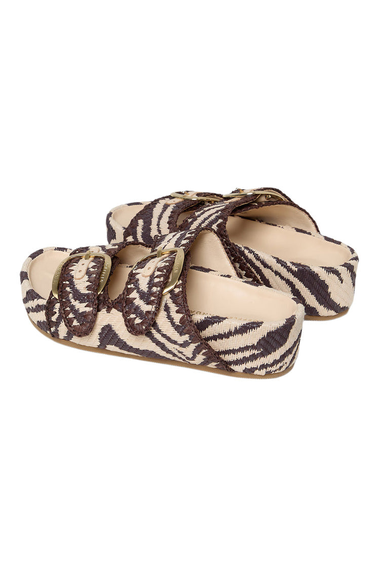 Loeffler Randall Nico Two-Banded Sandal in Vintage Zebra