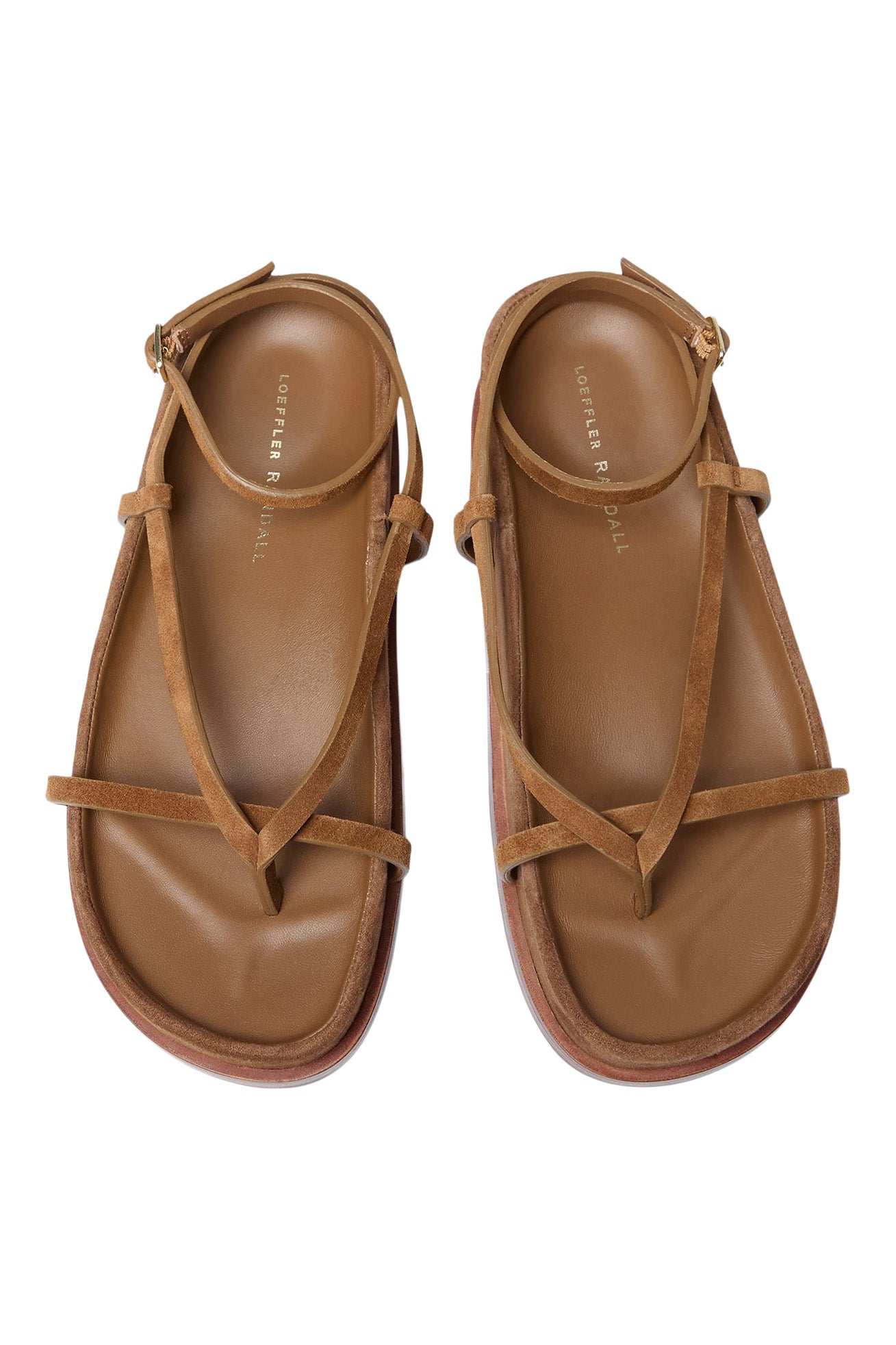 Loeffler Randall Sonny Ankle Strap Sandal in Cacao Suede