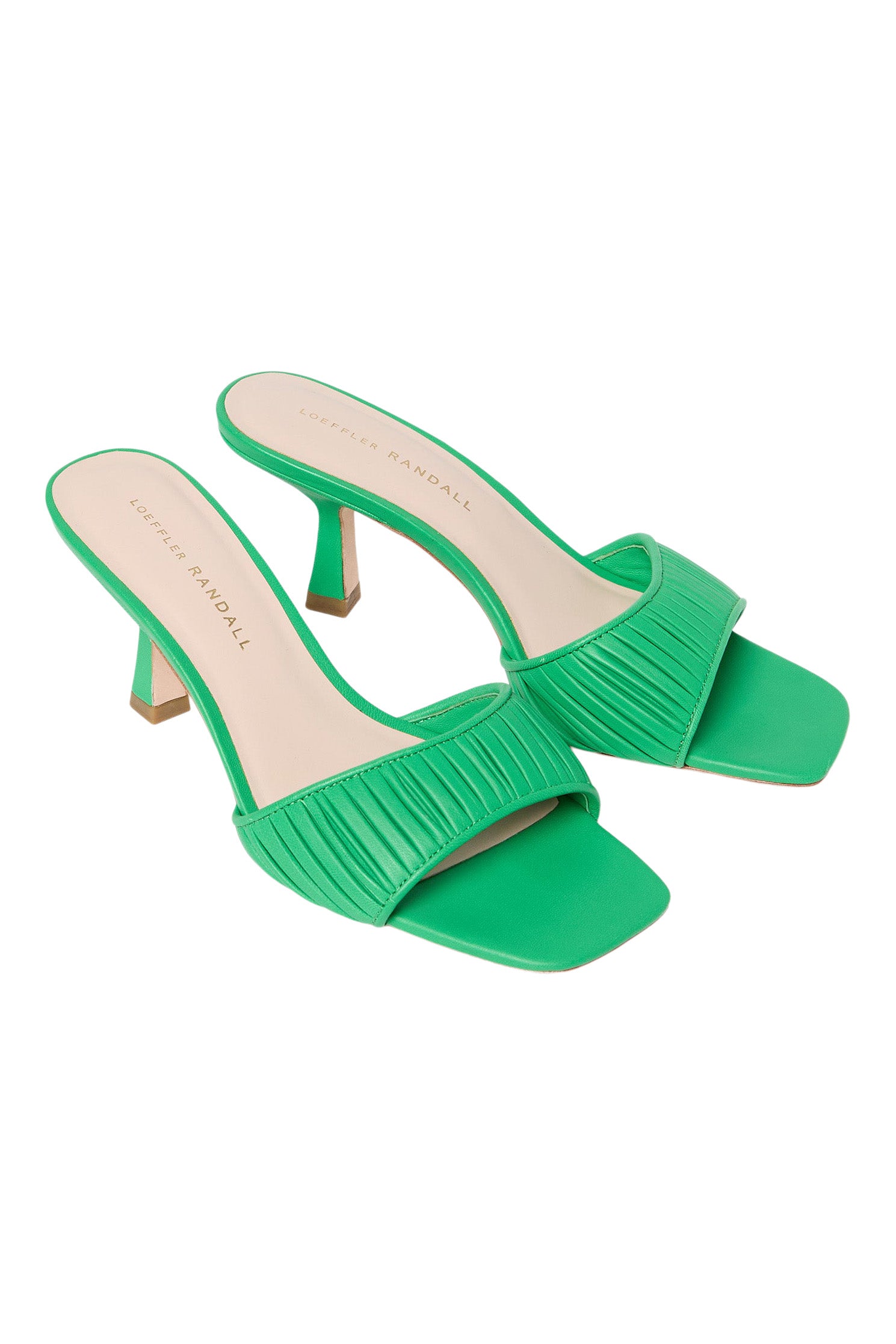 Loeffler Randall Naima Gathered Band Heel in Green