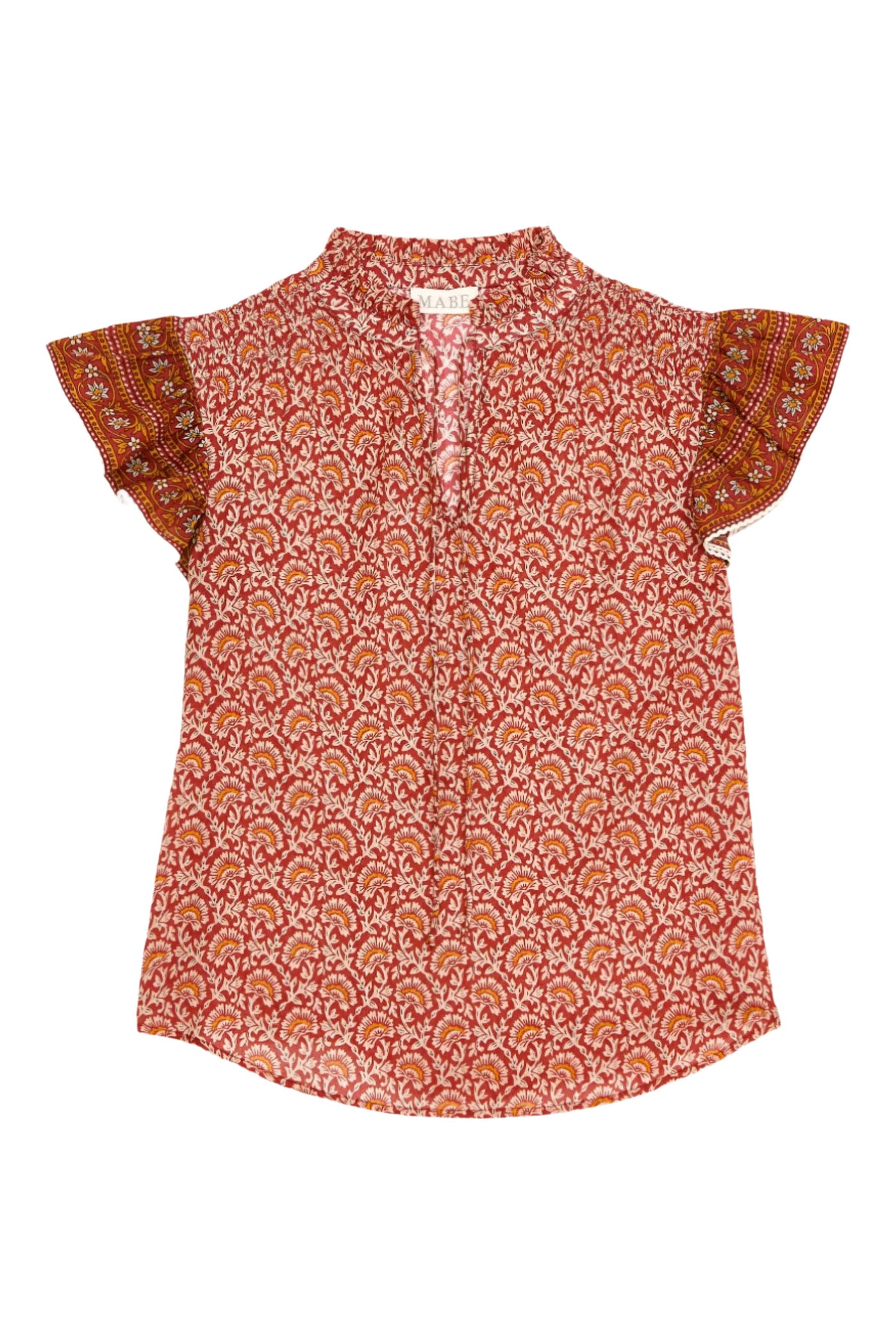 M.A.B.E Dana Short Sleeve Top in Red