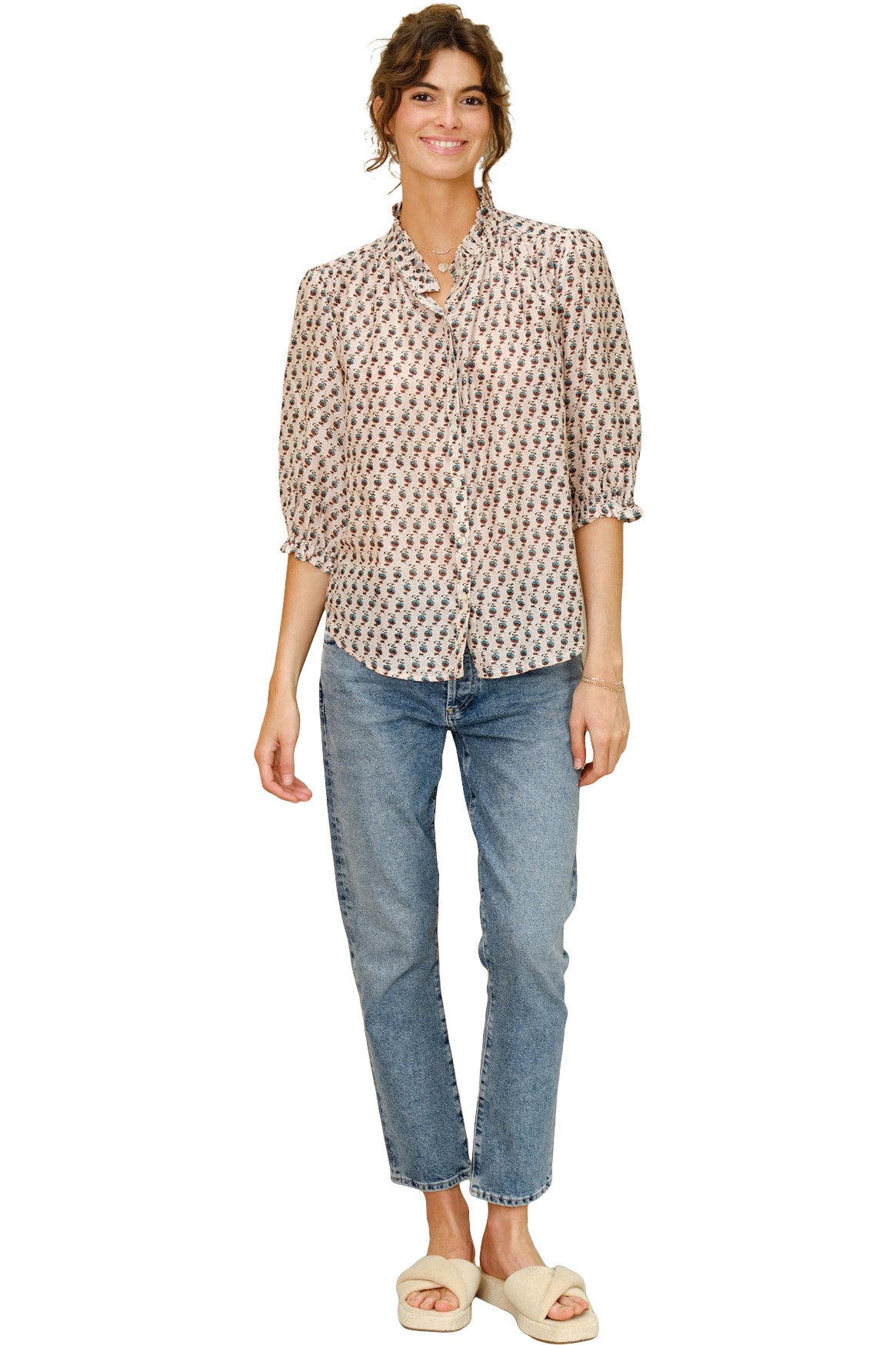 M.A.B.E Devi Long Sleeved Top in Multi